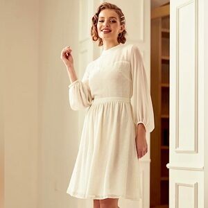 Sheerly Blessed In Bliss Fit and Flare Dress